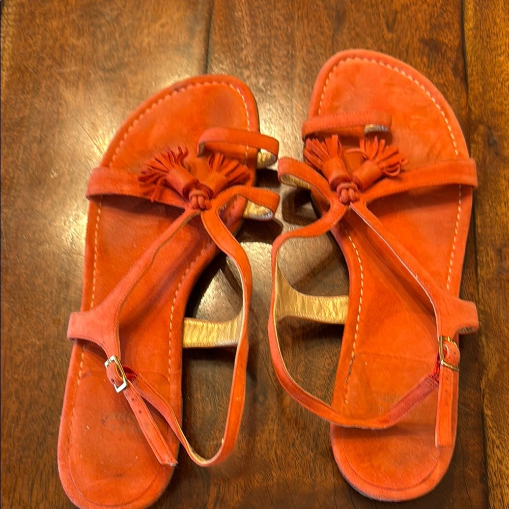 Stuart Weitzman Orange Sandals